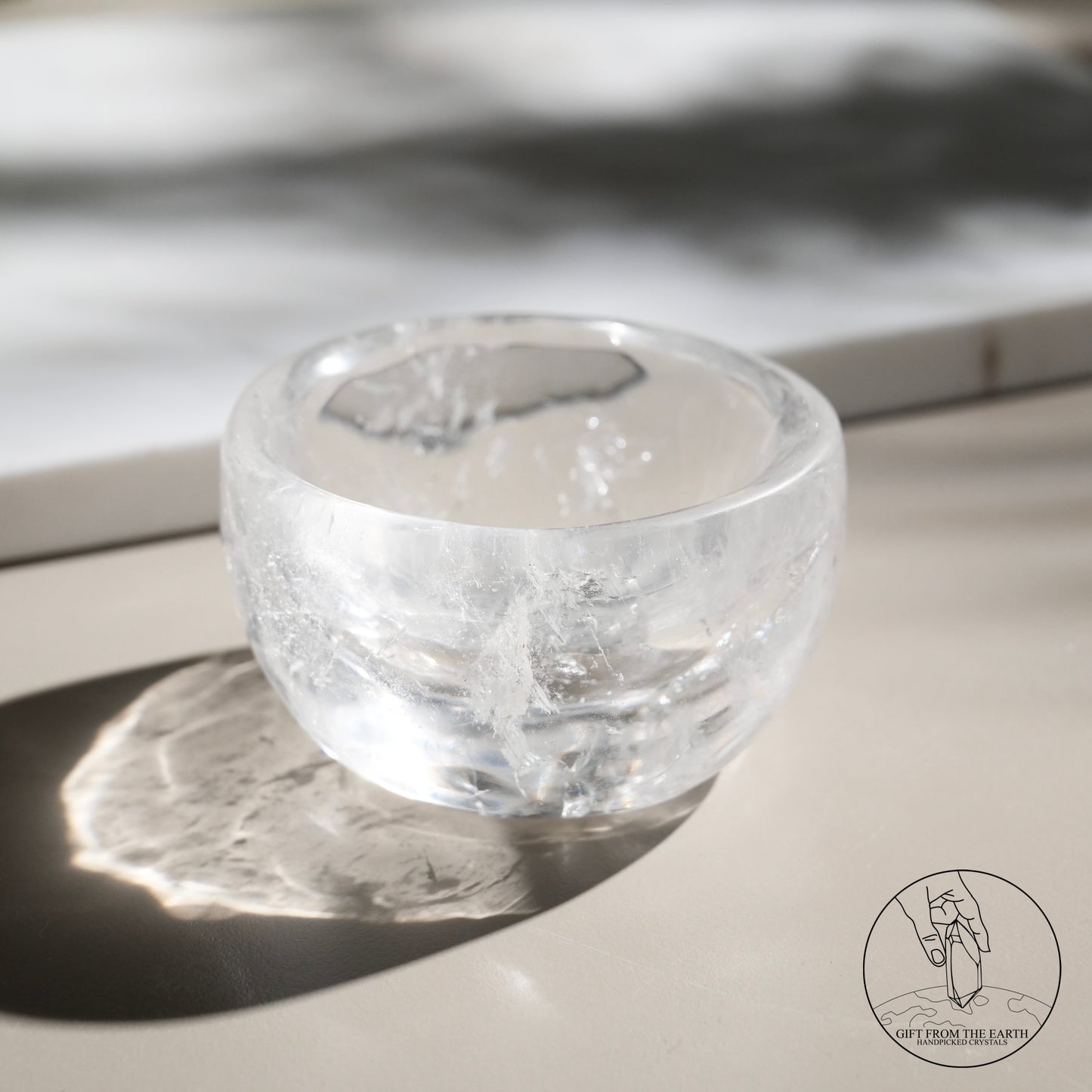 Clear quartz bowl