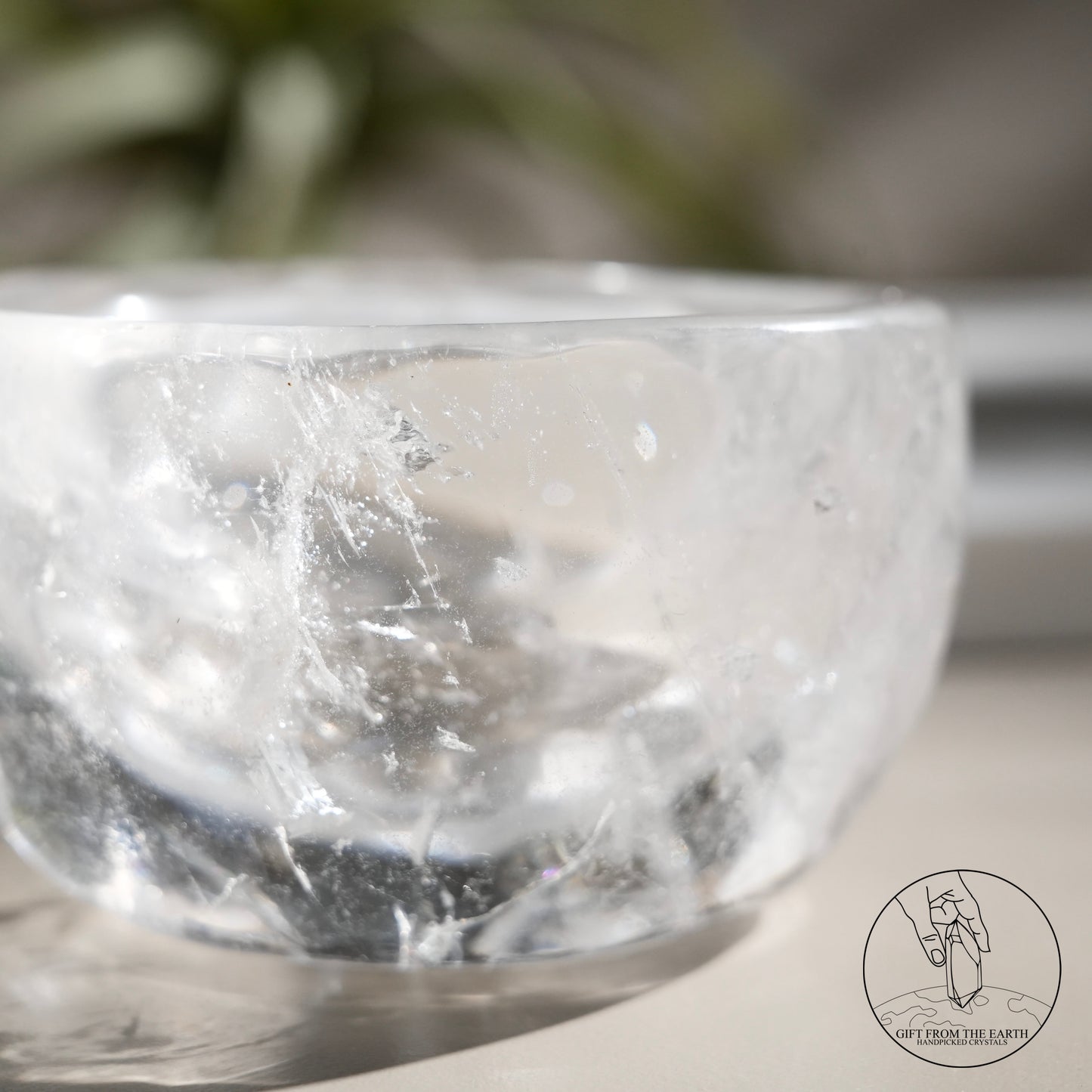 Clear quartz bowl