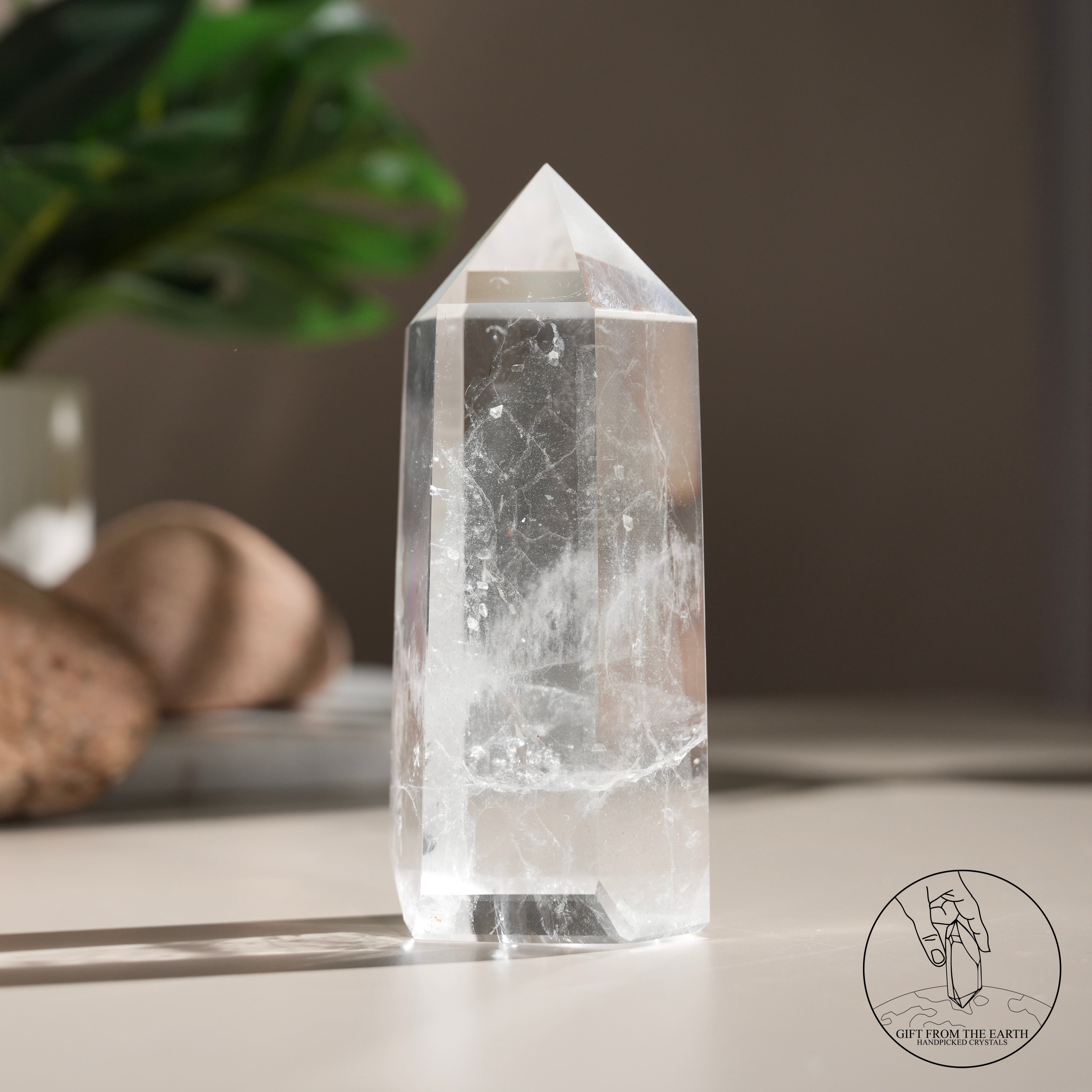 水晶 日本銘石】ブレス 飛鳥桜水晶＜奈良県産＞ 丸 [co-g0190