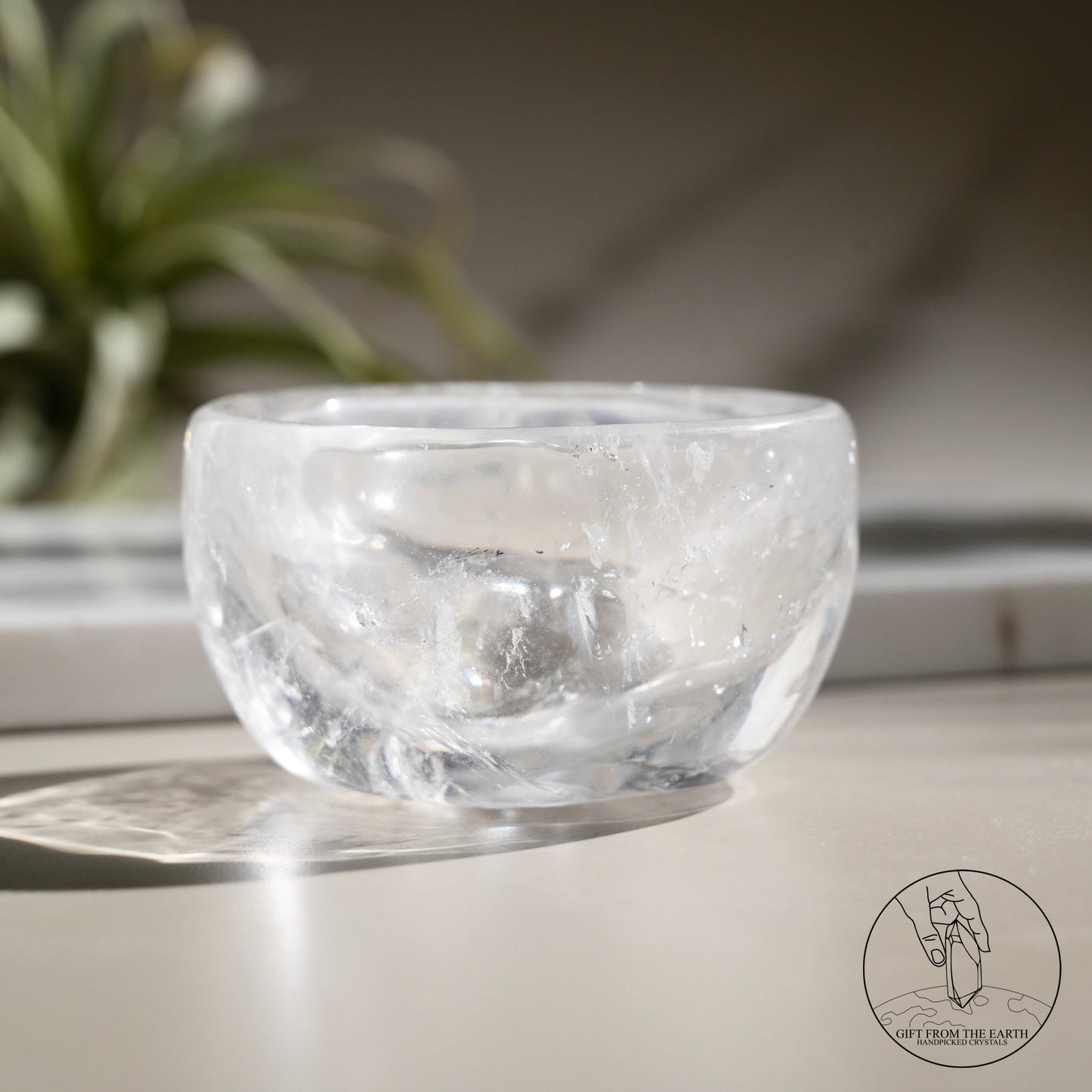 Clear quartz bowl