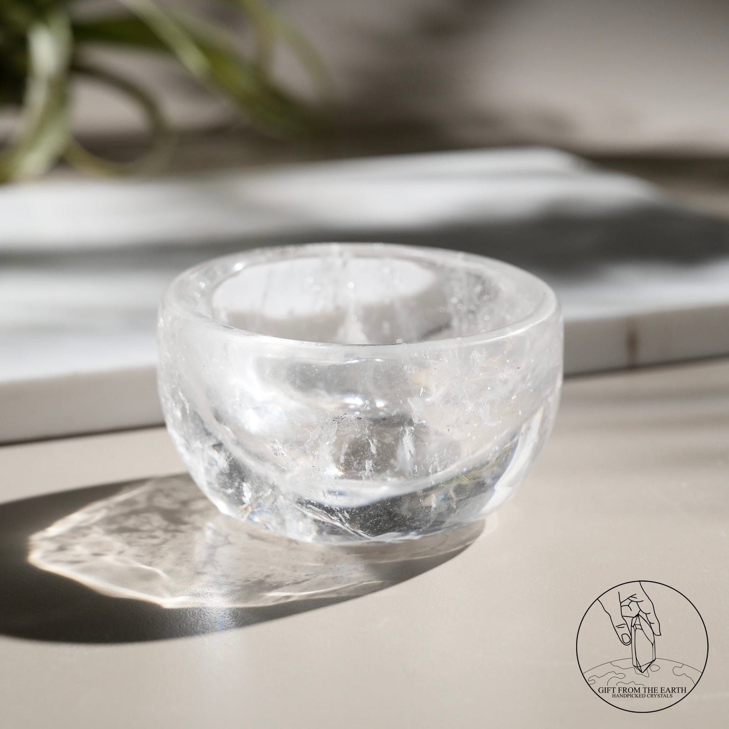 Clear quartz bowl