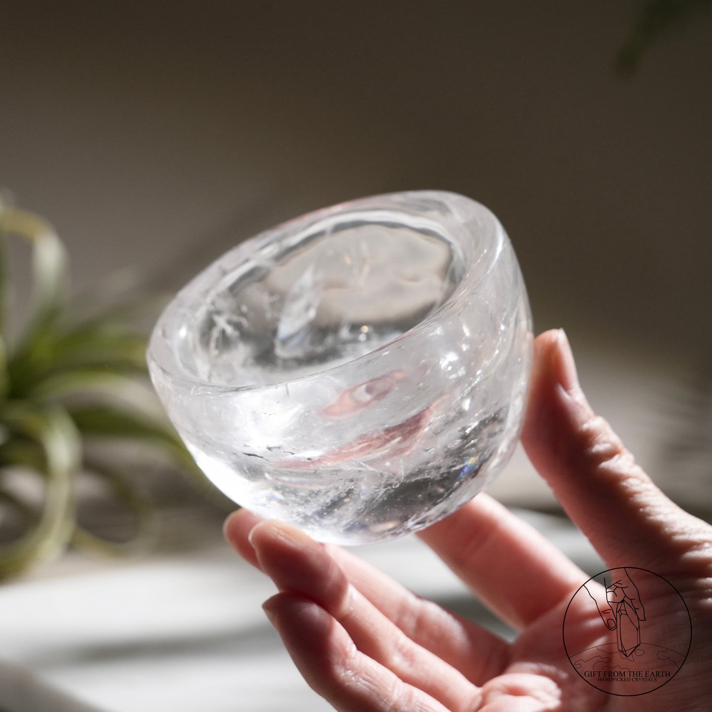 Clear quartz bowl