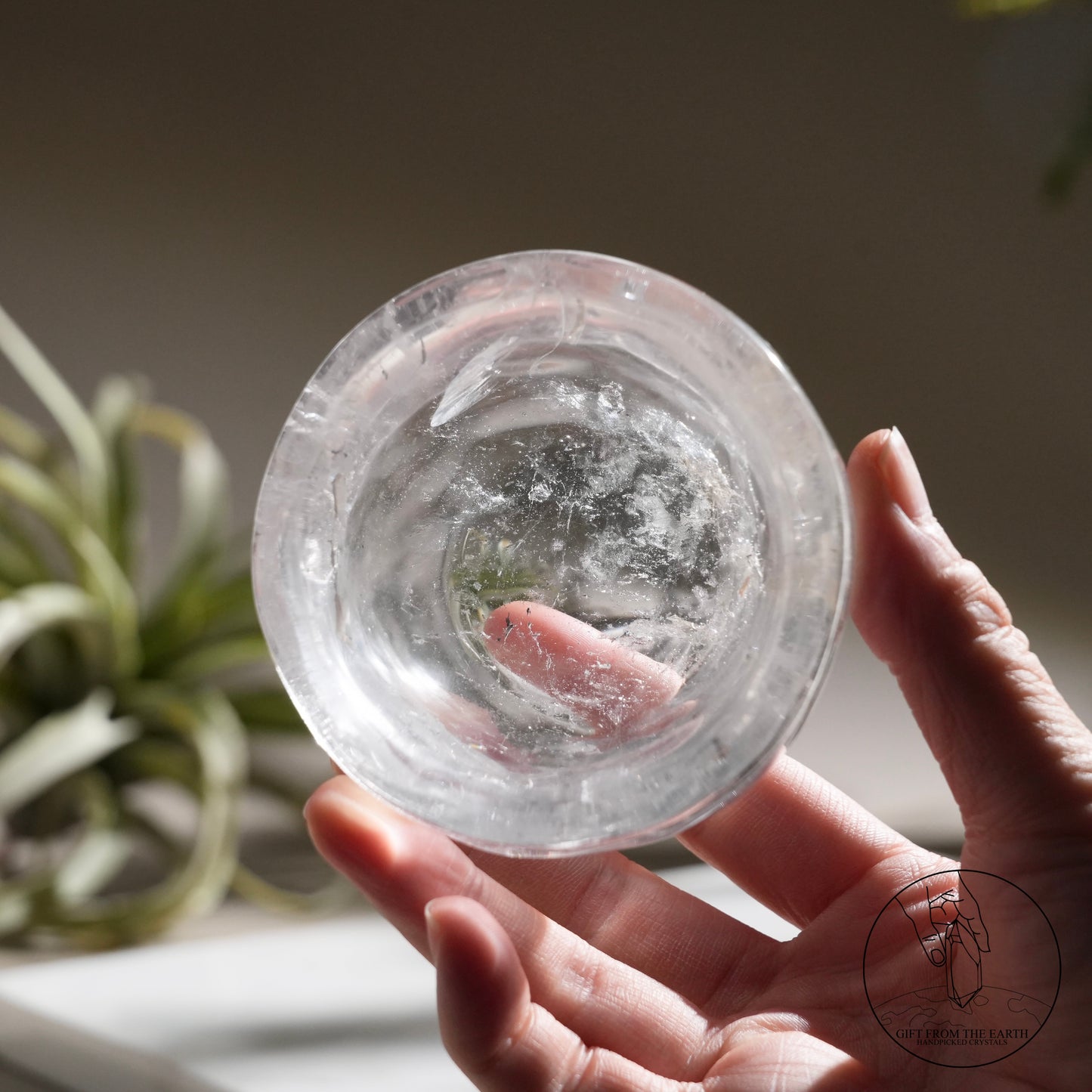 Clear quartz bowl