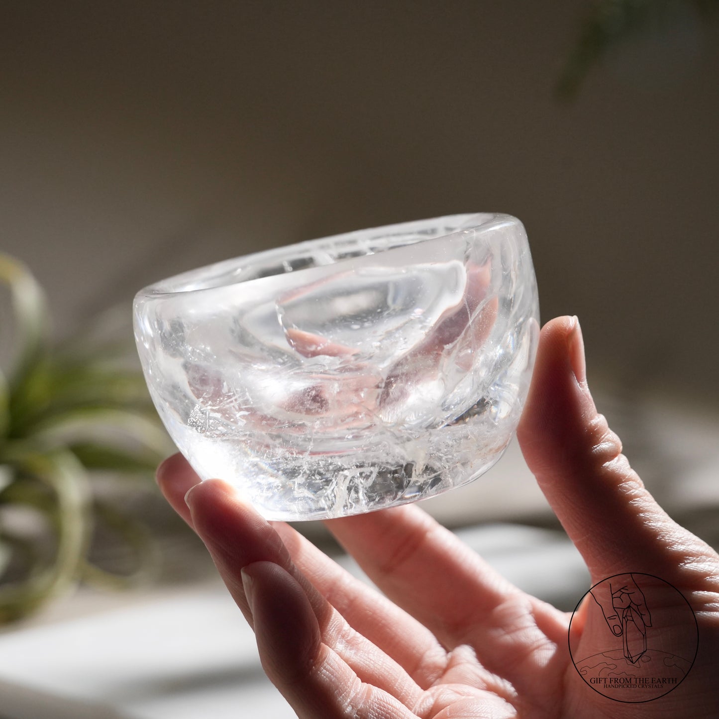 Clear quartz bowl