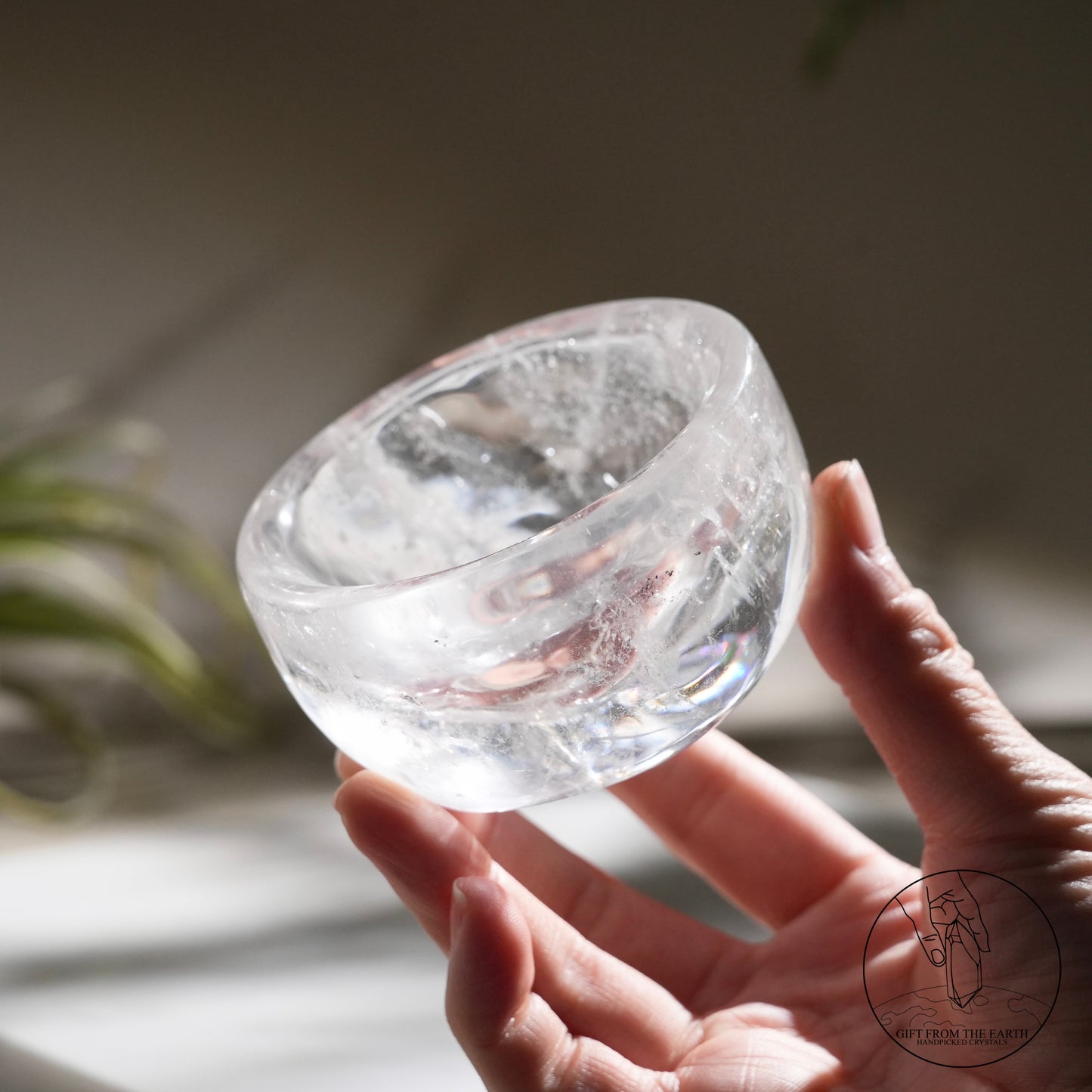 Clear quartz bowl