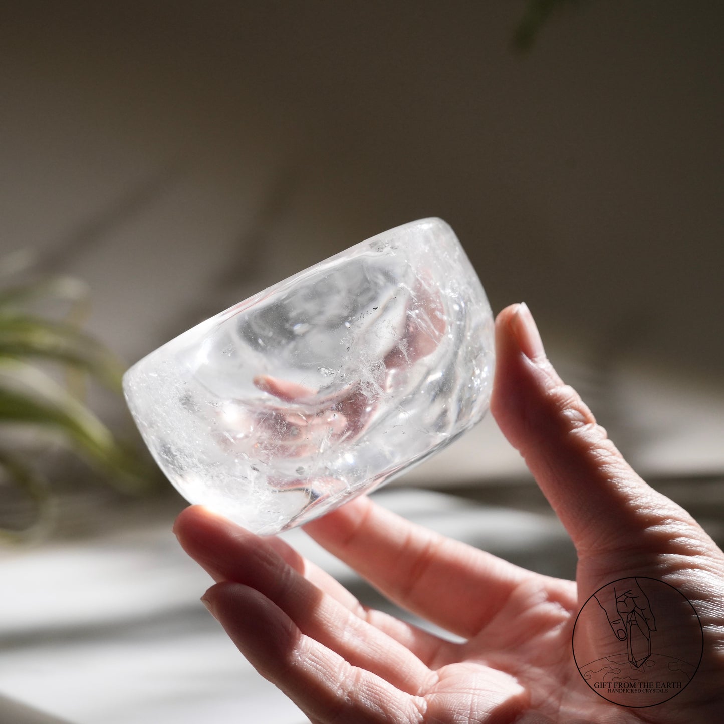 Clear quartz bowl