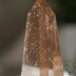 半打磨金髮晶柱