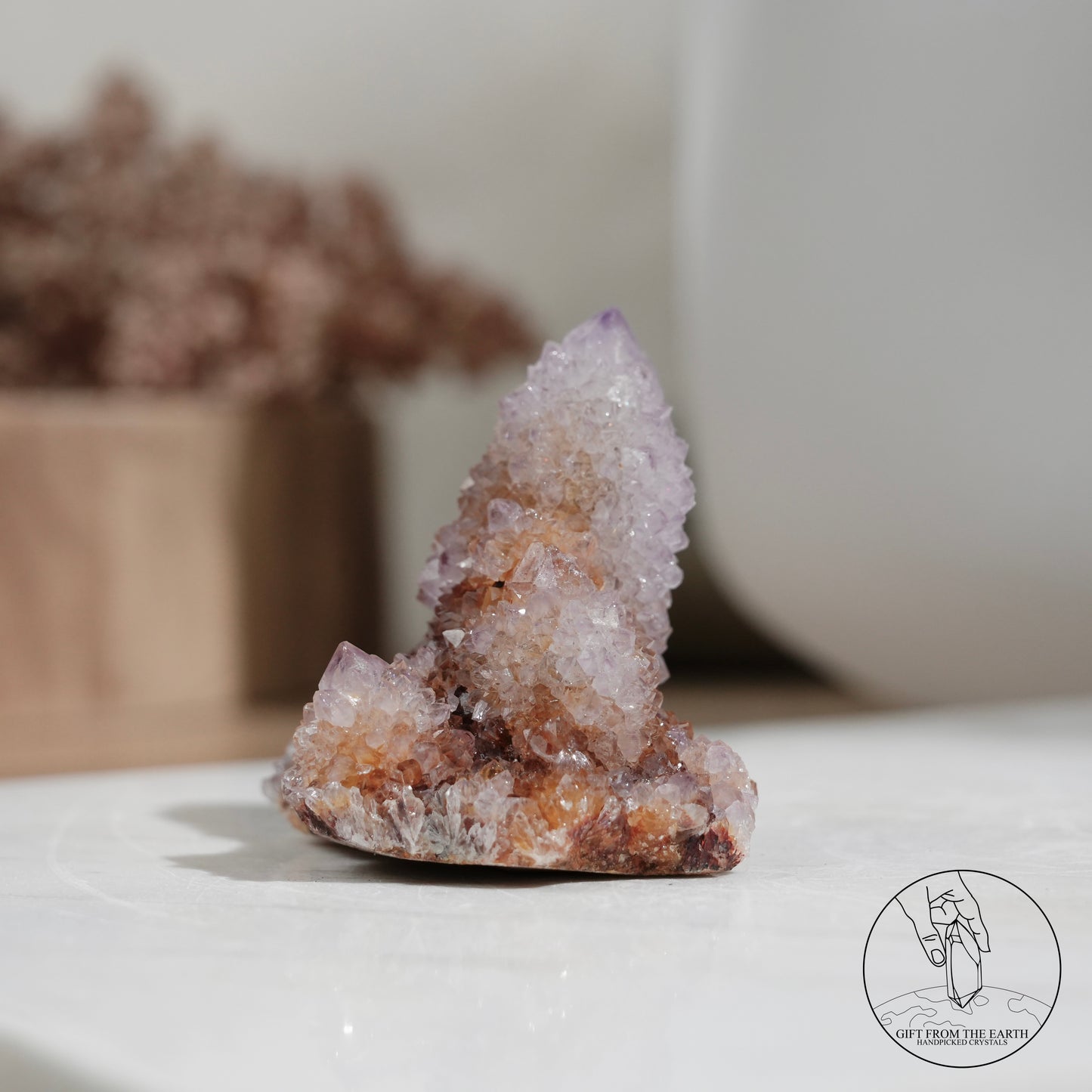 South African ametrine spirit quartz with hematite