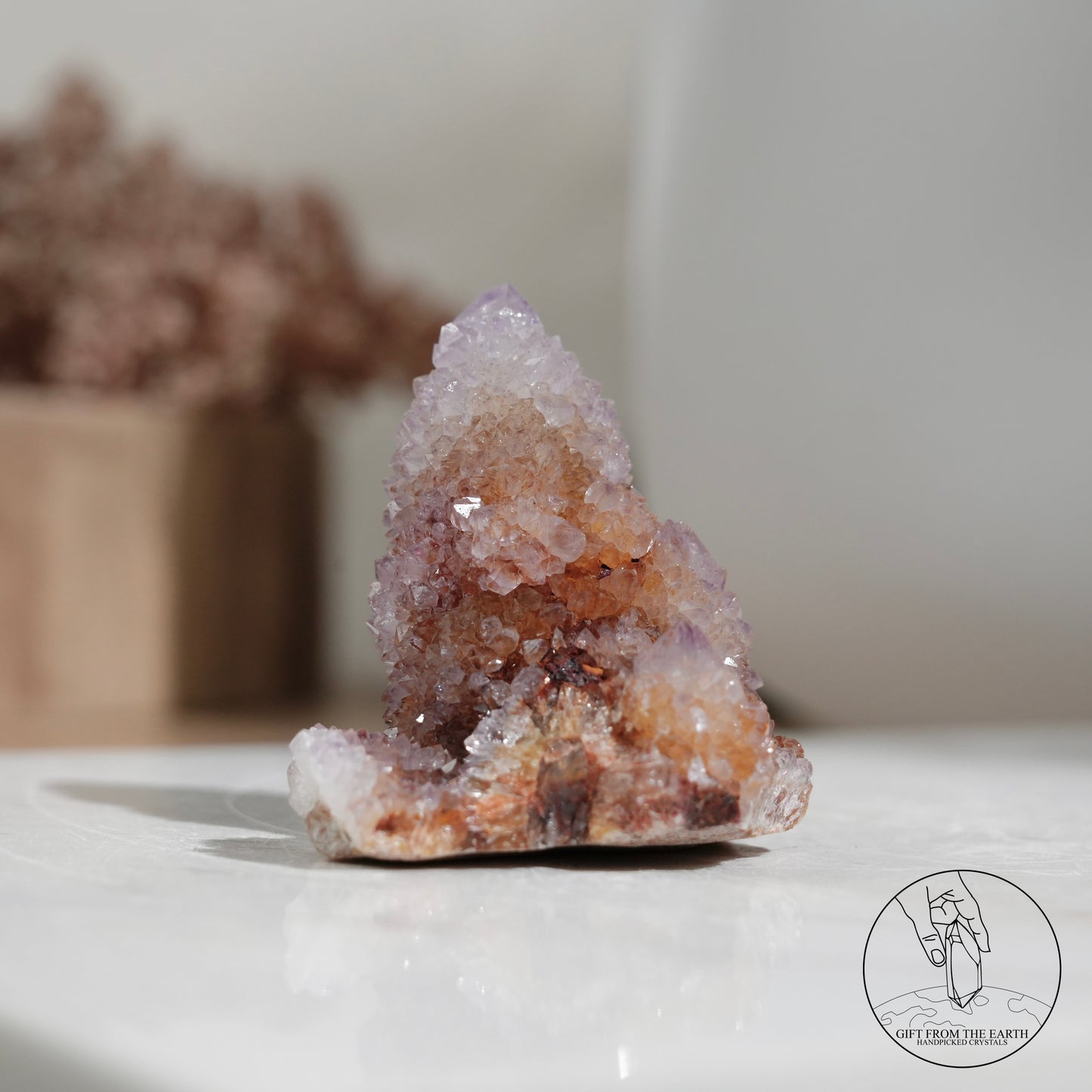 South African ametrine spirit quartz with hematite