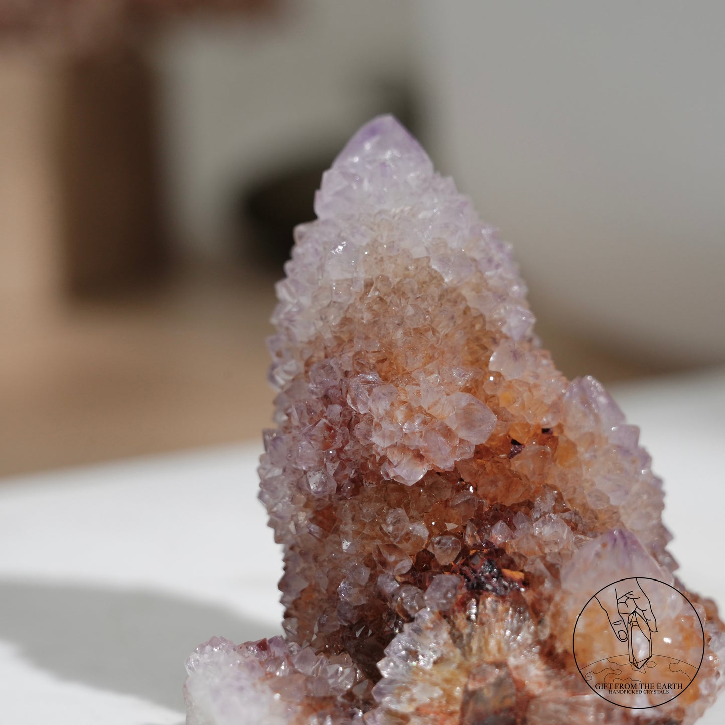 South African ametrine spirit quartz with hematite
