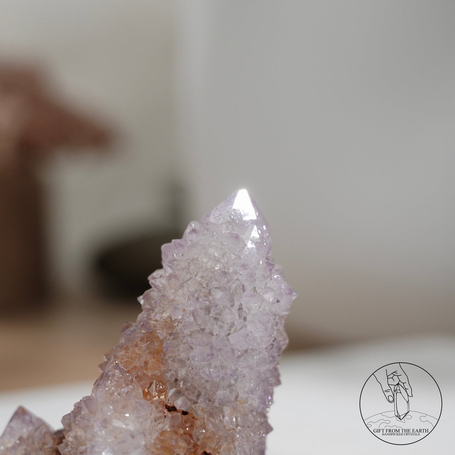 South African ametrine spirit quartz with hematite