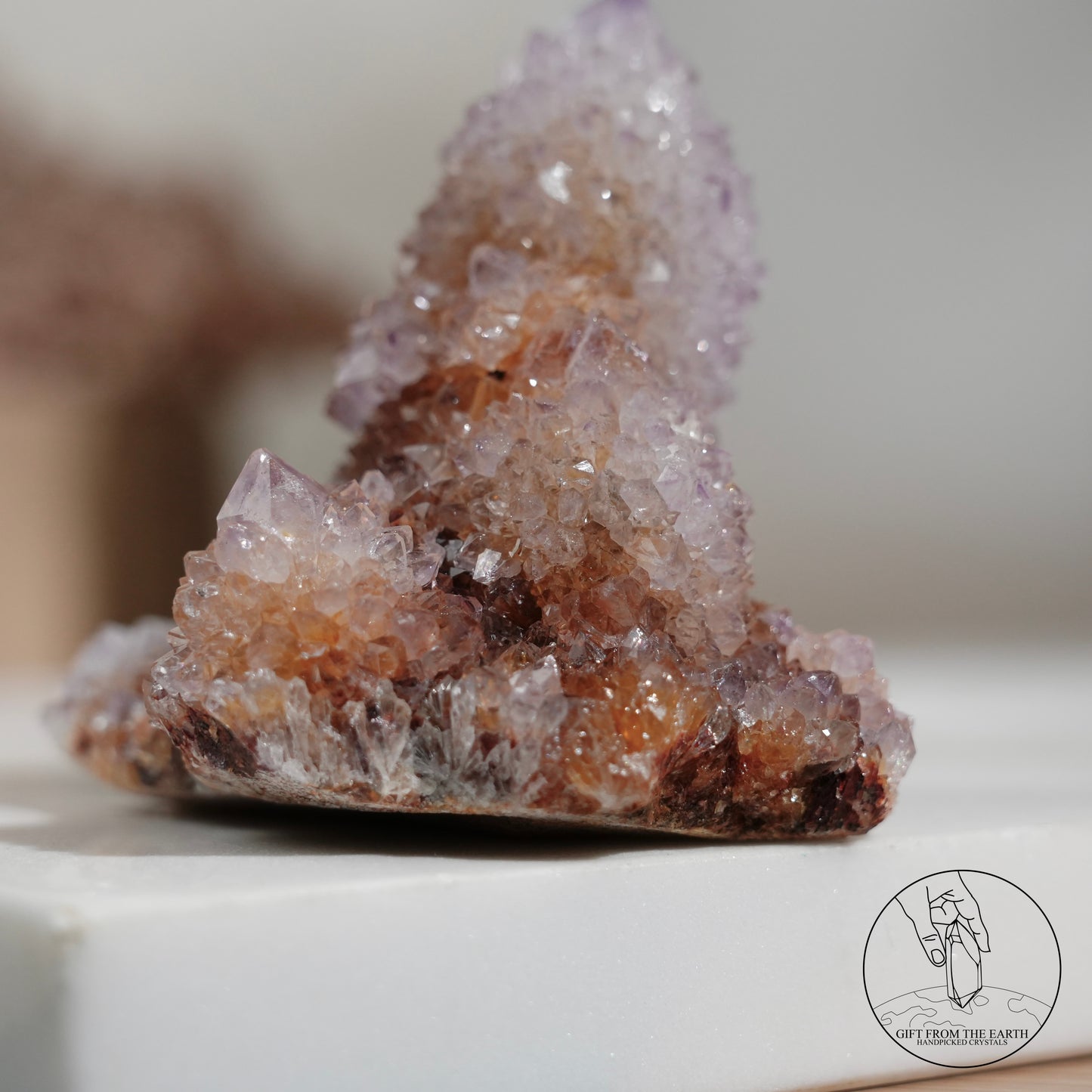 South African ametrine spirit quartz with hematite