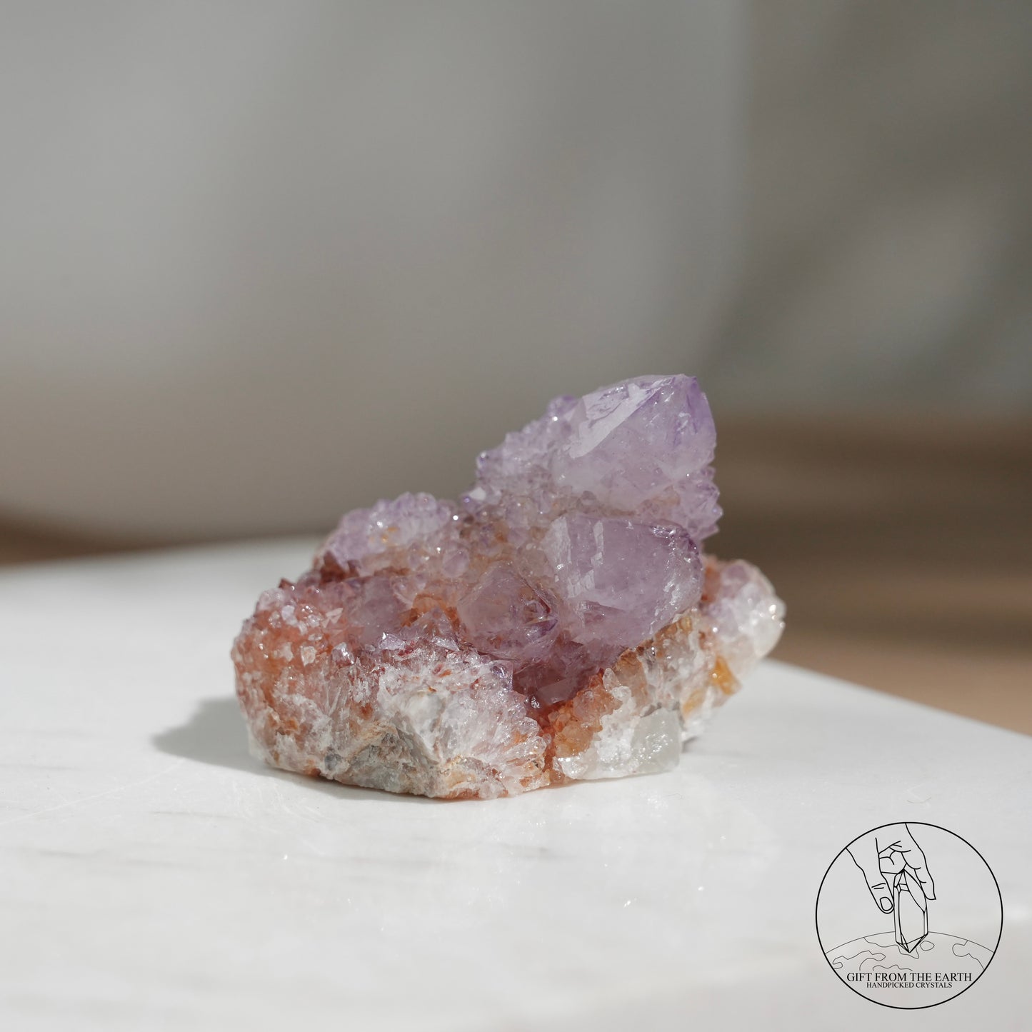 South African ametrine spirit quartz with hematite