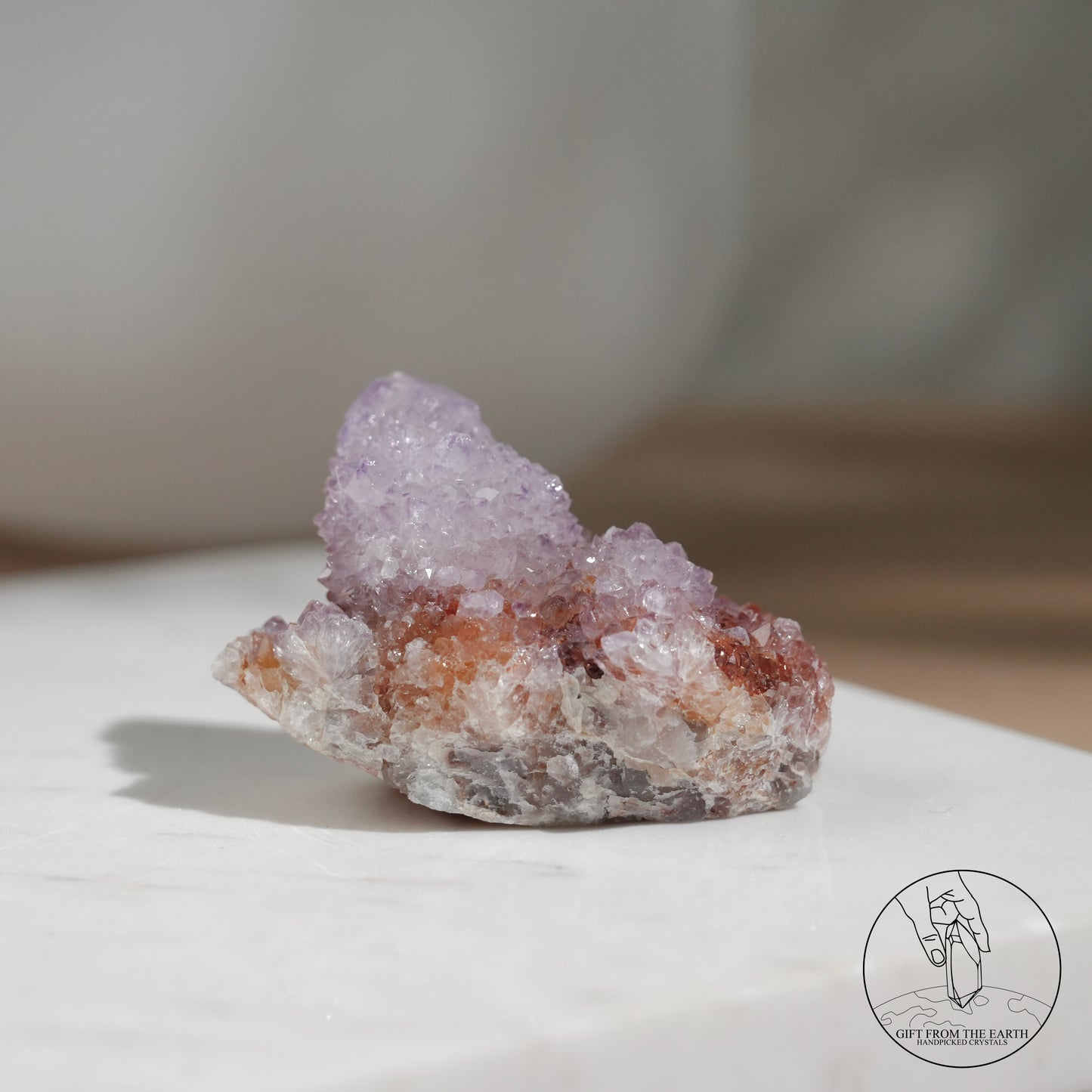 South African ametrine spirit quartz with hematite