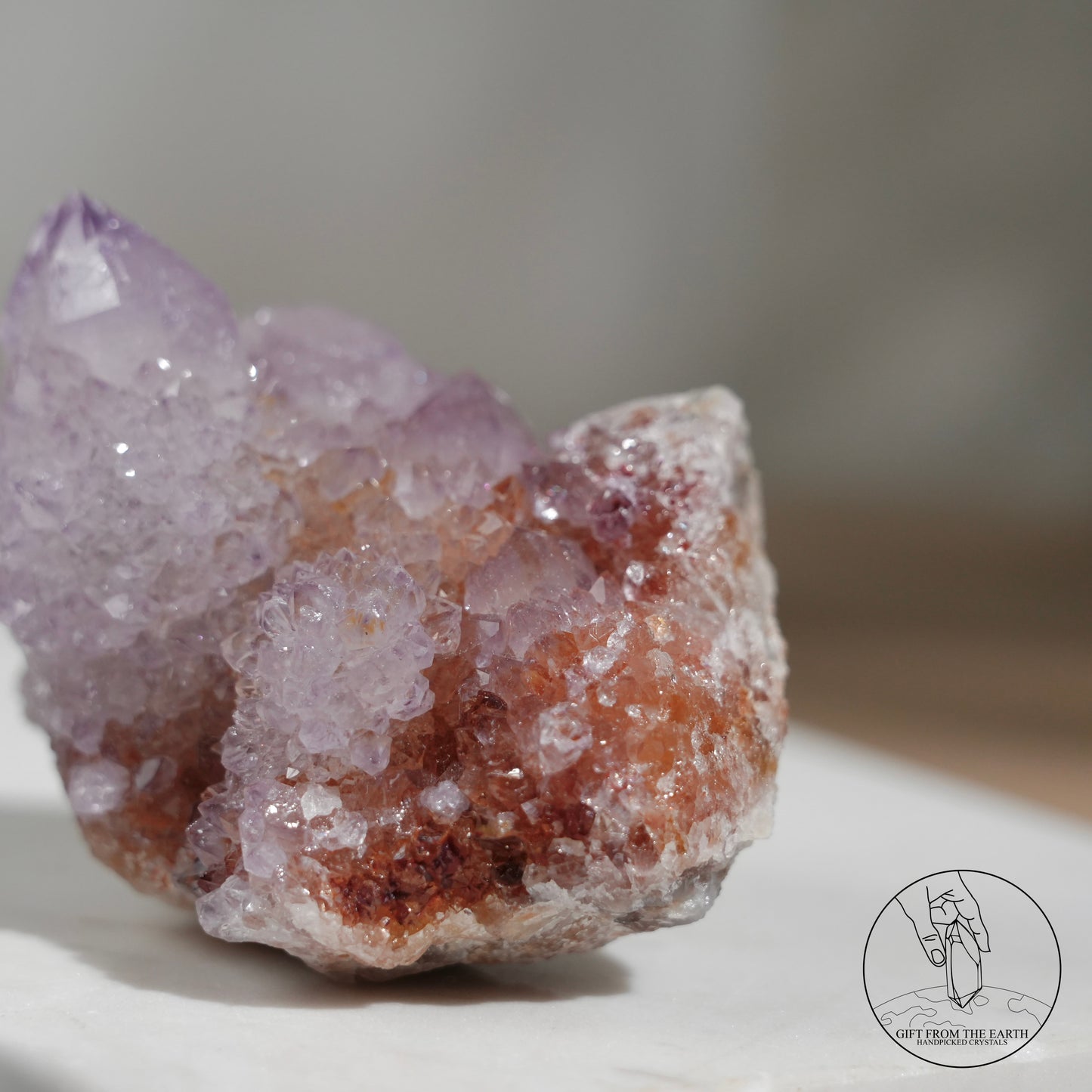 South African ametrine spirit quartz with hematite