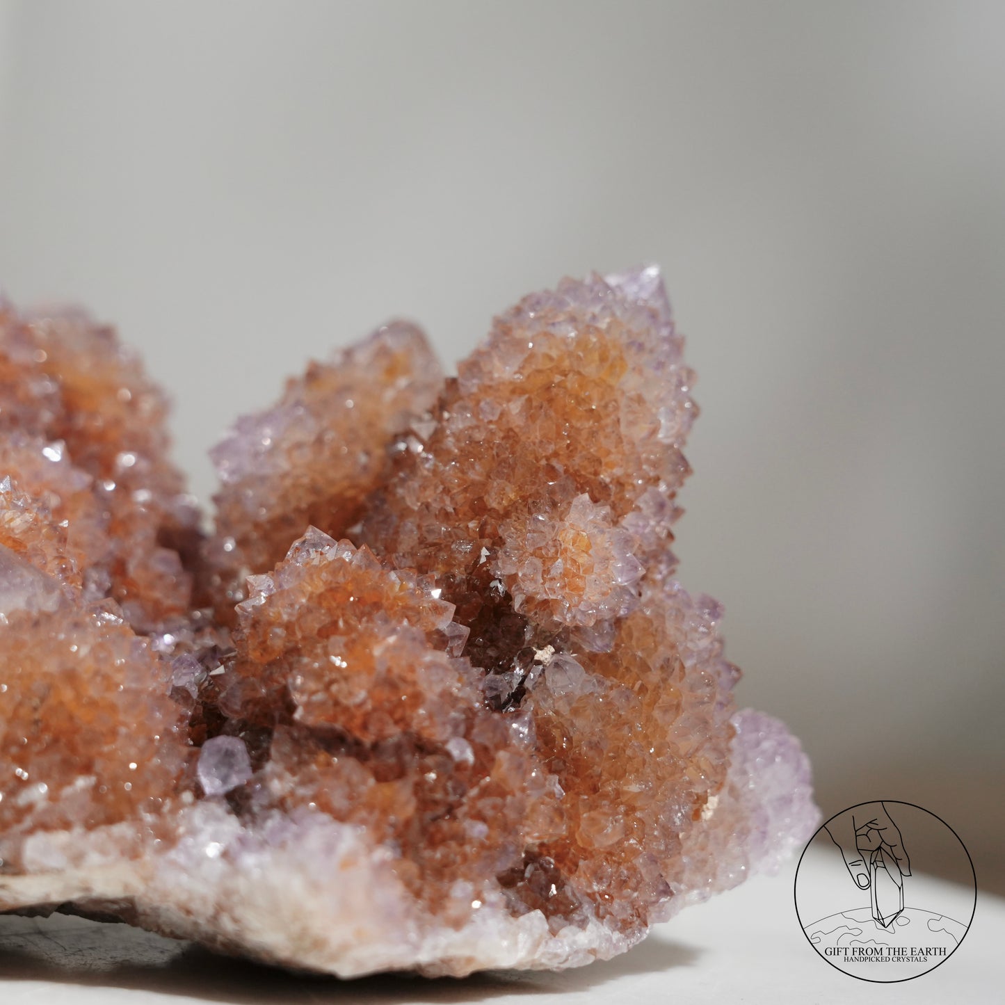 South African ametrine spirit quartz with hematite
