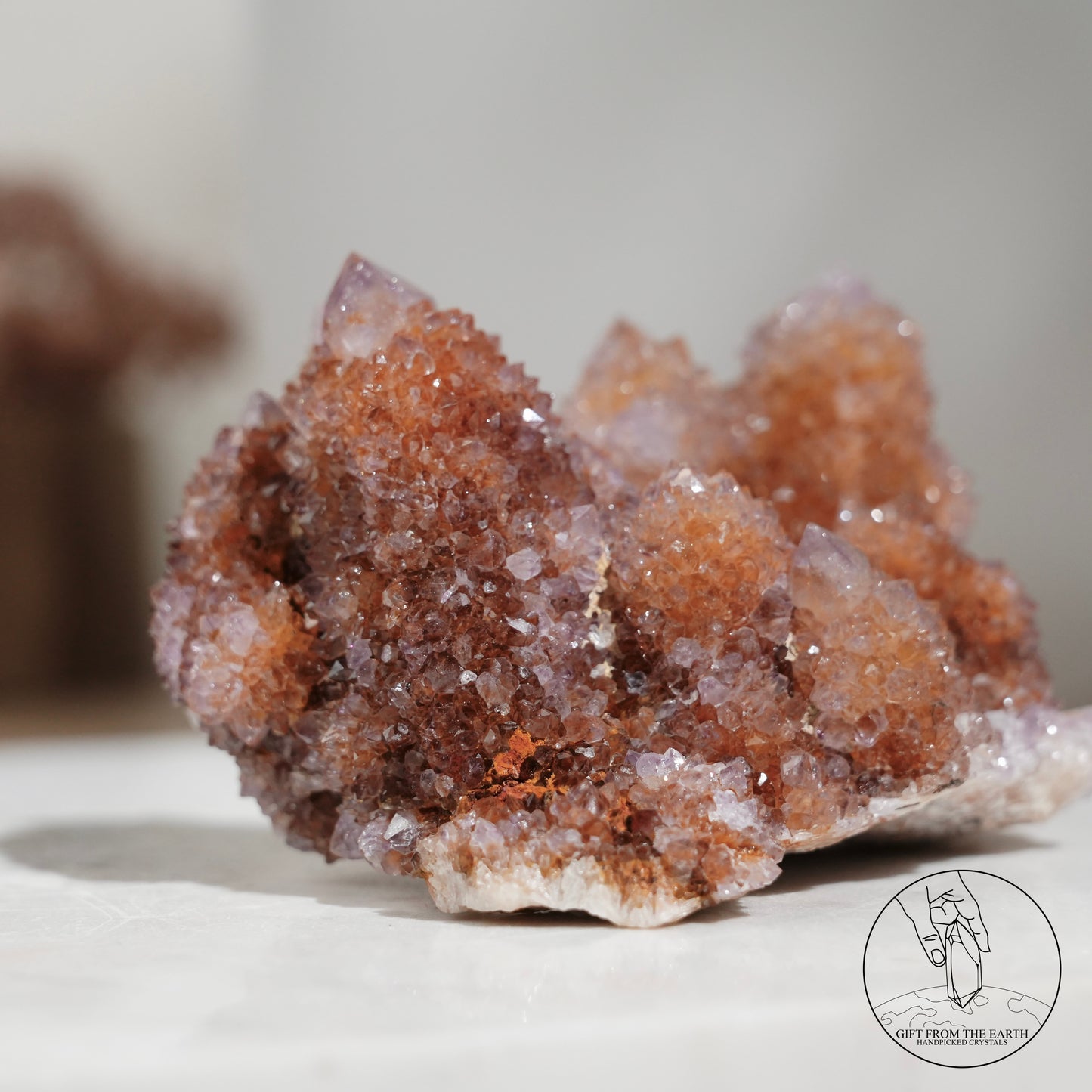 South African ametrine spirit quartz with hematite