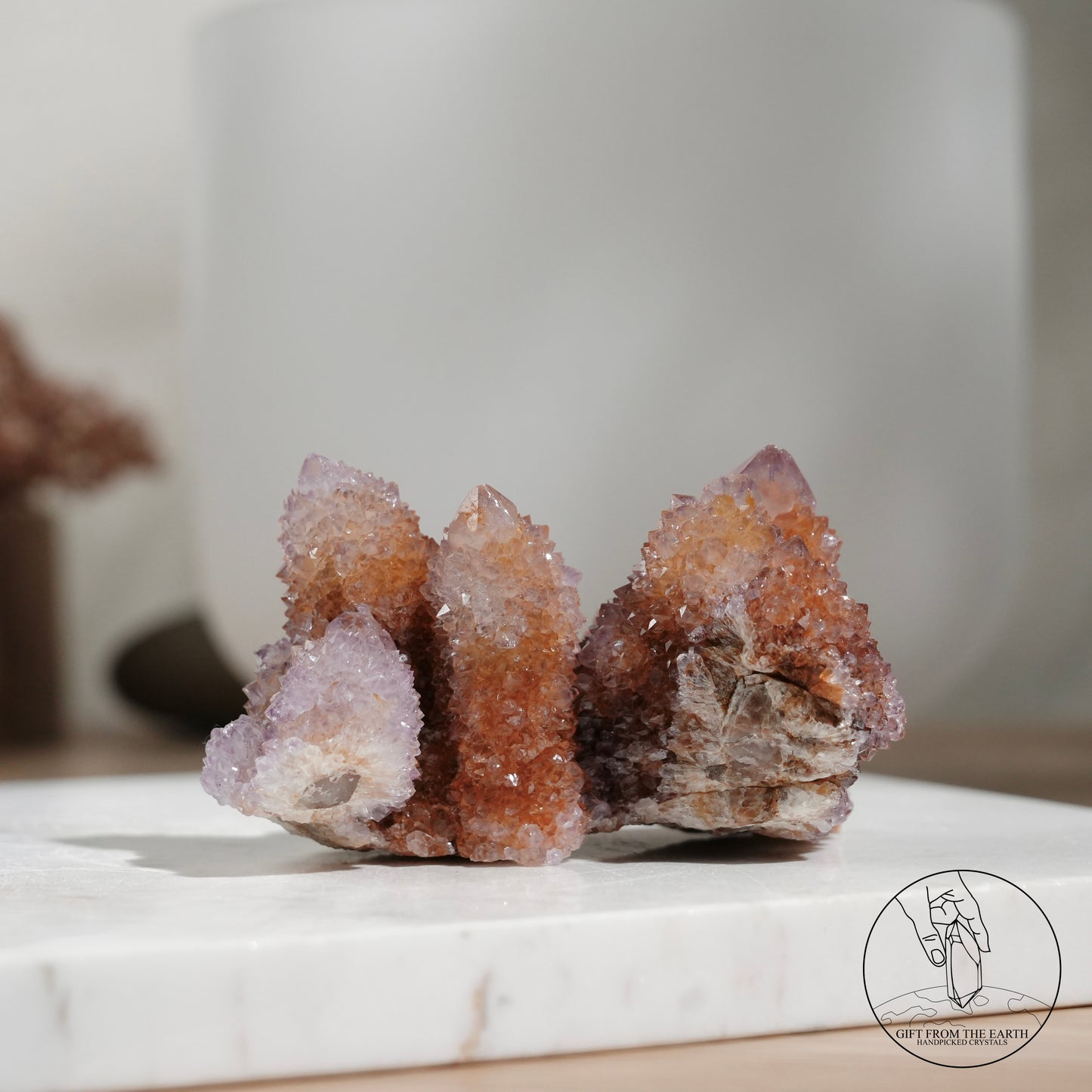 South African ametrine spirit quartz with hematite