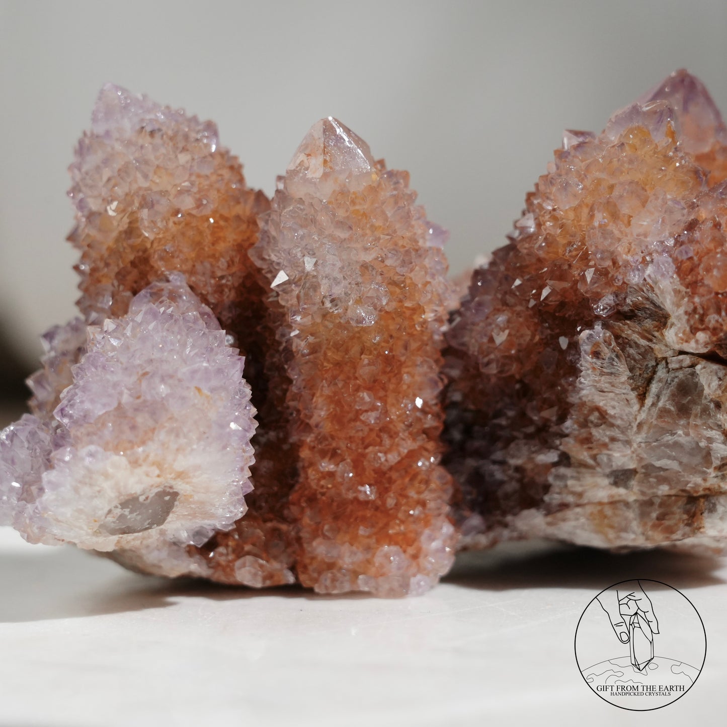South African ametrine spirit quartz with hematite