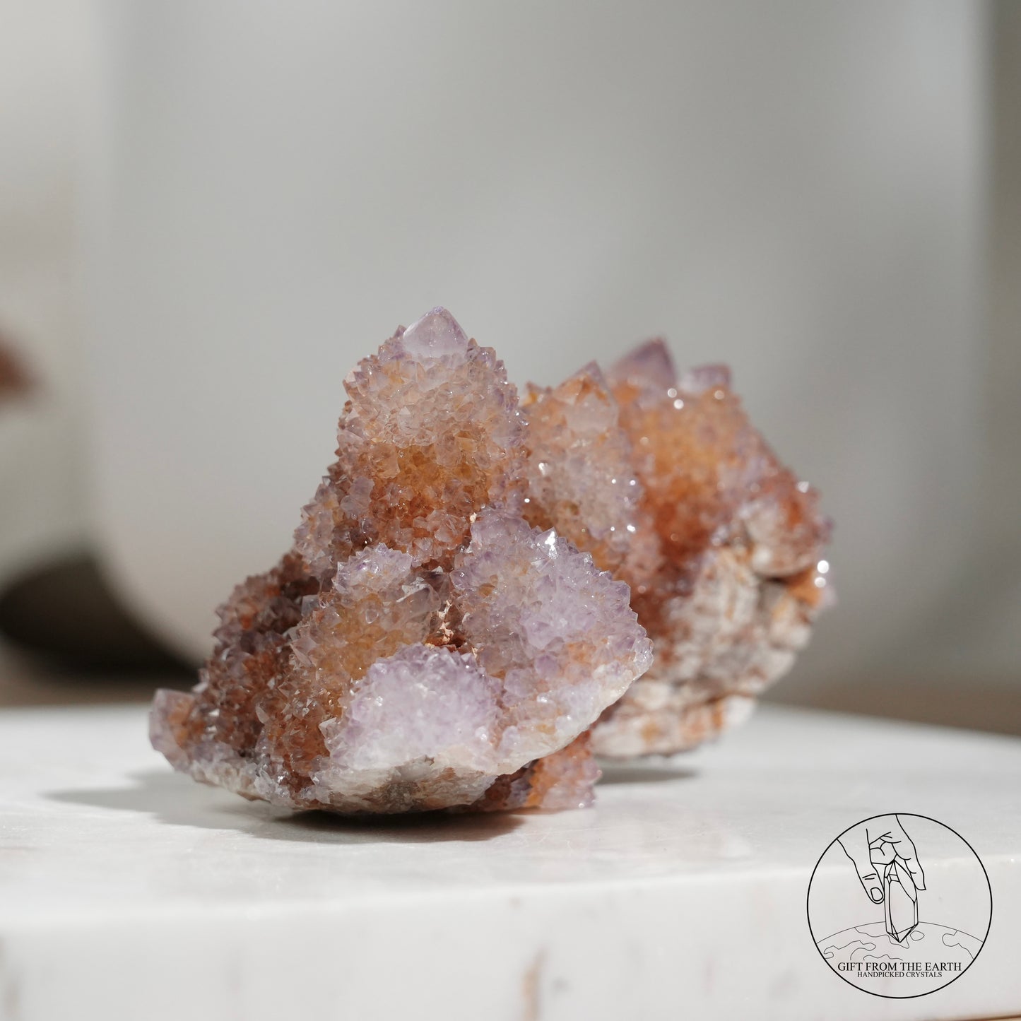 South African ametrine spirit quartz with hematite