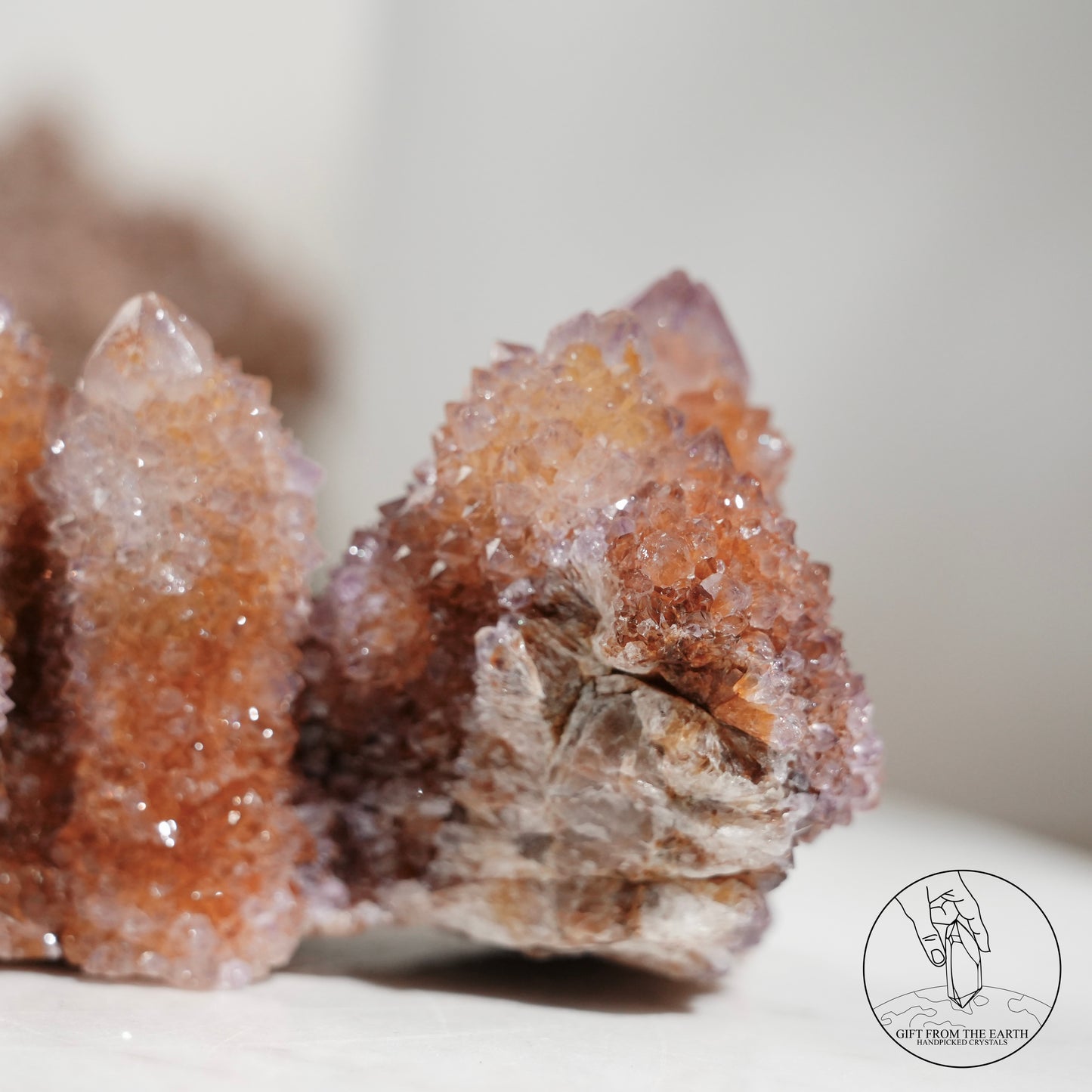 South African ametrine spirit quartz with hematite