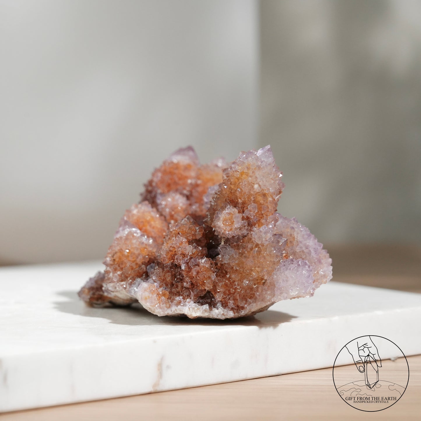 South African ametrine spirit quartz with hematite