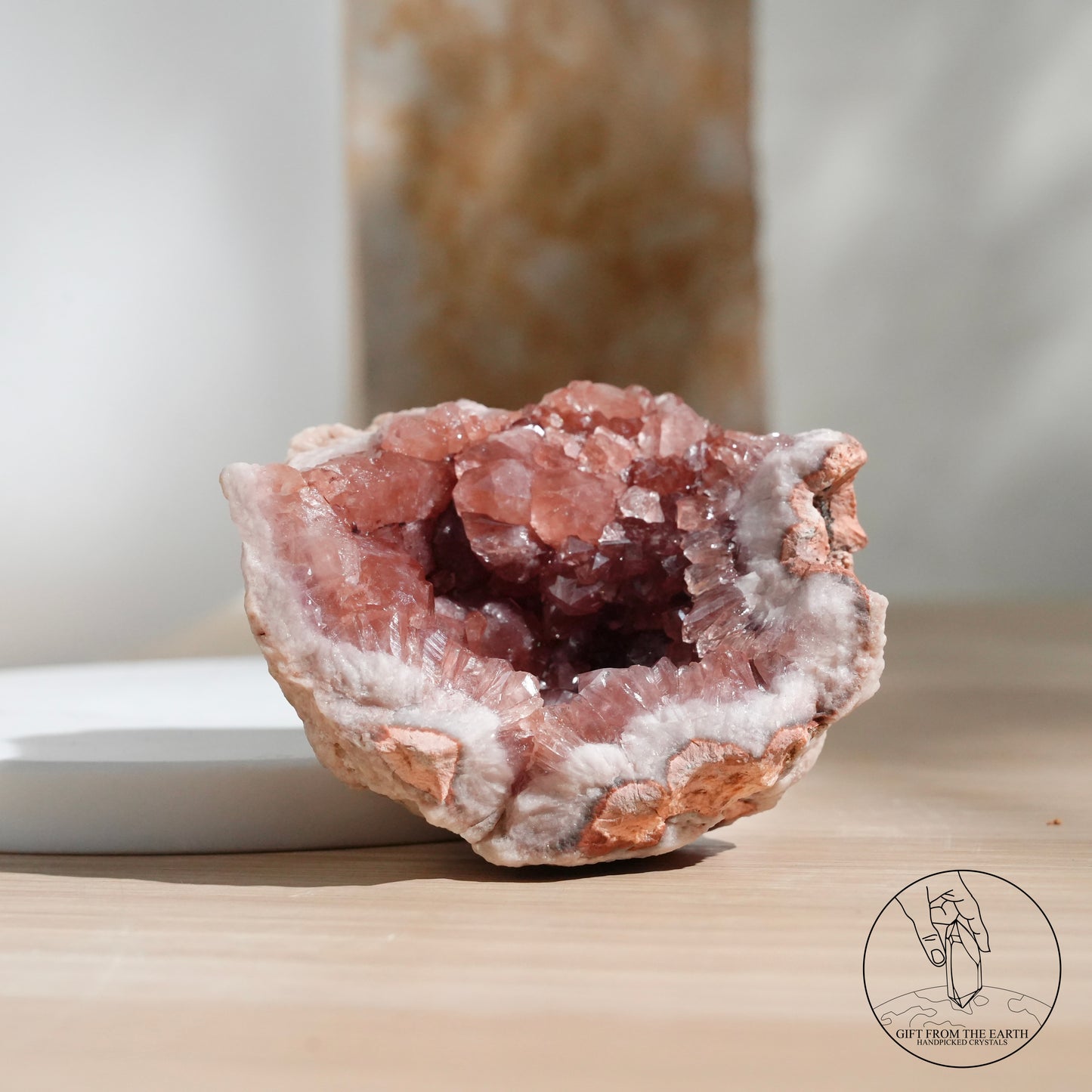 阿根廷粉紅紫水晶簇