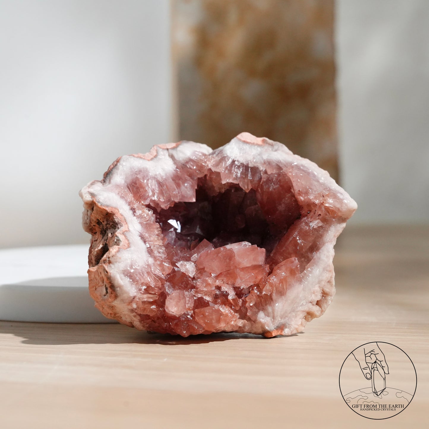 阿根廷粉紅紫水晶簇