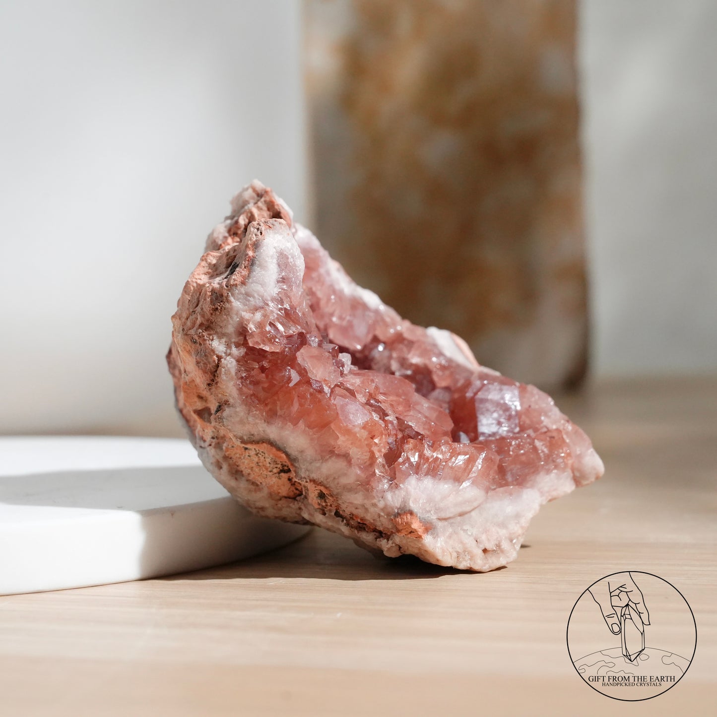 阿根廷粉紅紫水晶簇