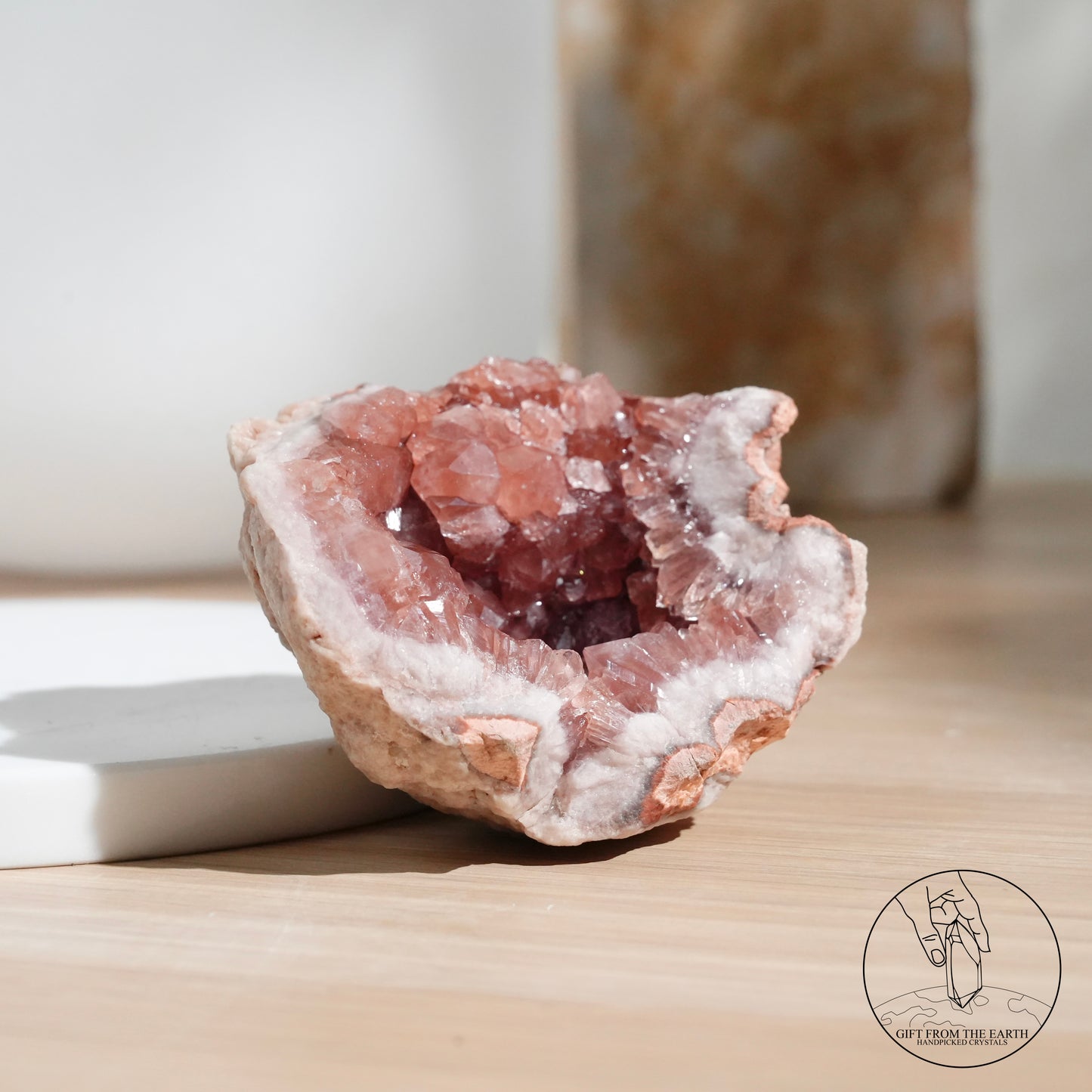 阿根廷粉紅紫水晶簇