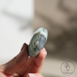玉化綠櫻花瑪瑙心