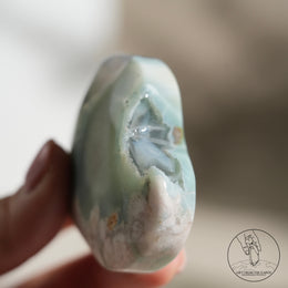 玉化綠櫻花瑪瑙心