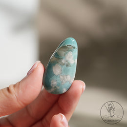 玉化綠櫻花瑪瑙水滴