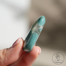 玉化綠櫻花瑪瑙水滴