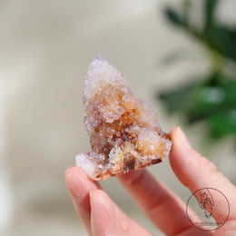 南非紫黃精靈水晶赤鐵礦共生