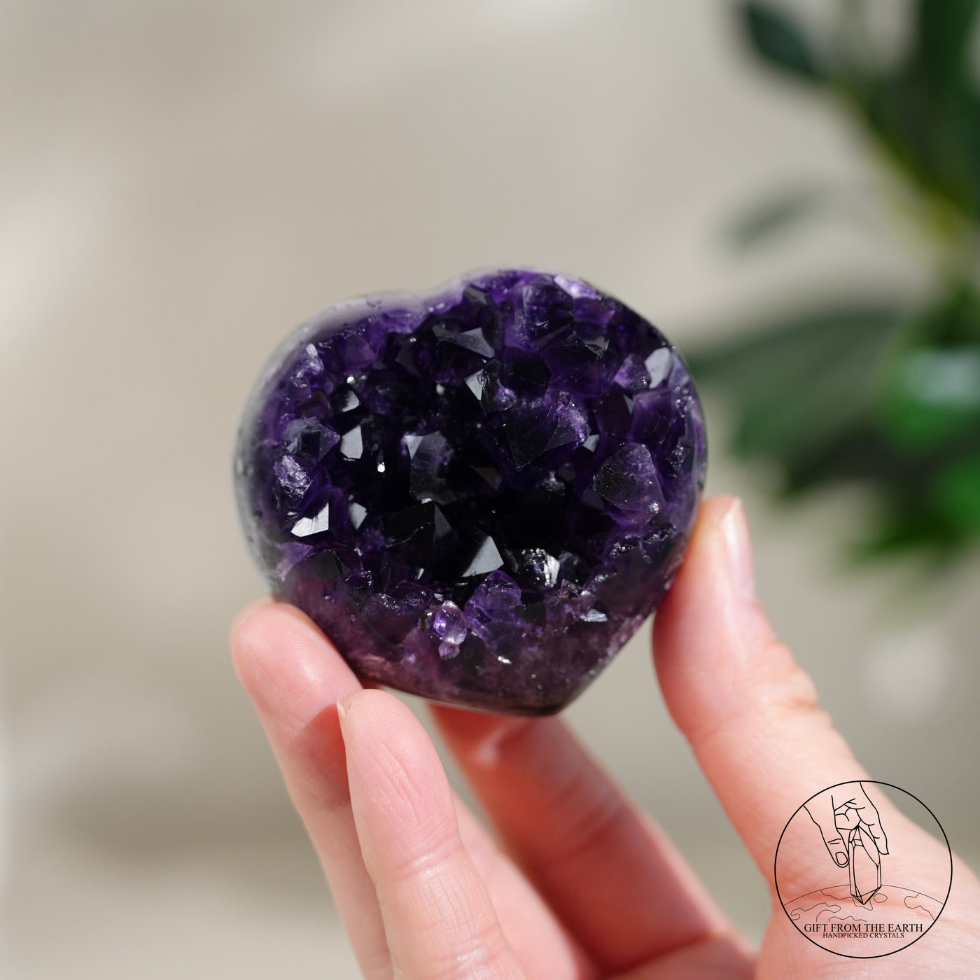 Heart Shape Amethyst Cluster