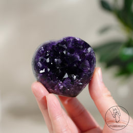Heart Shape Amethyst Cluster