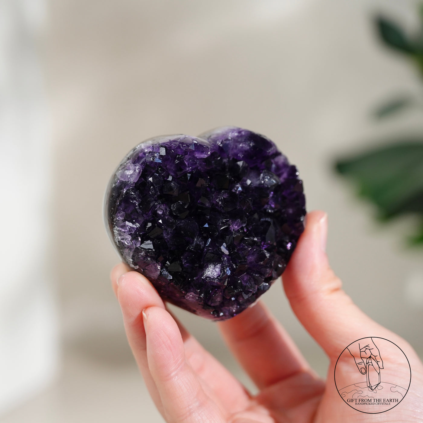 心形紫水晶簇