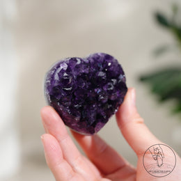 Heart Shape Amethyst Cluster
