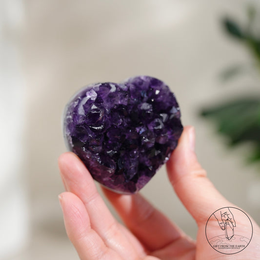 心形紫水晶簇