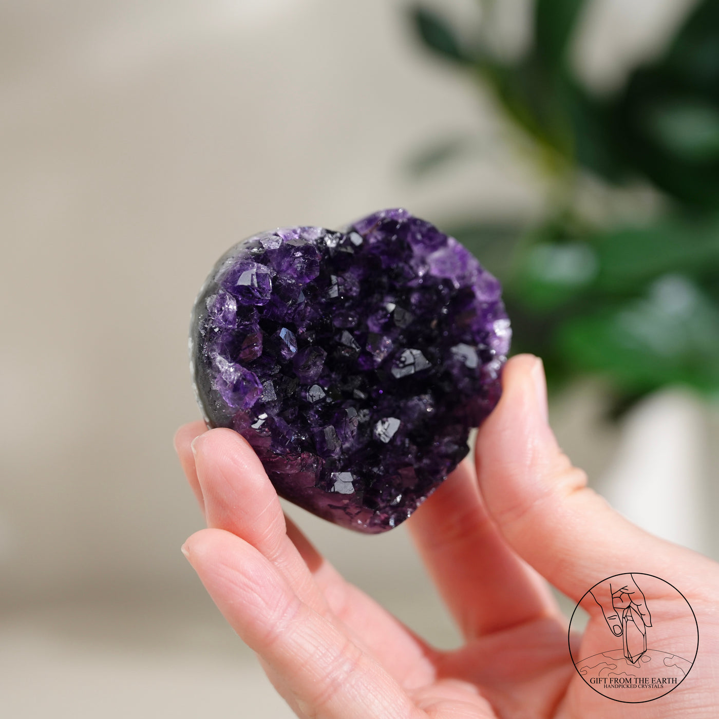 Heart Shape Amethyst Cluster