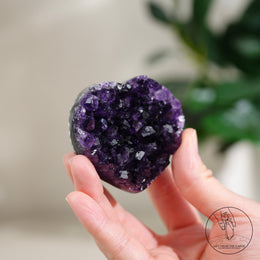 Heart Shape Amethyst Cluster