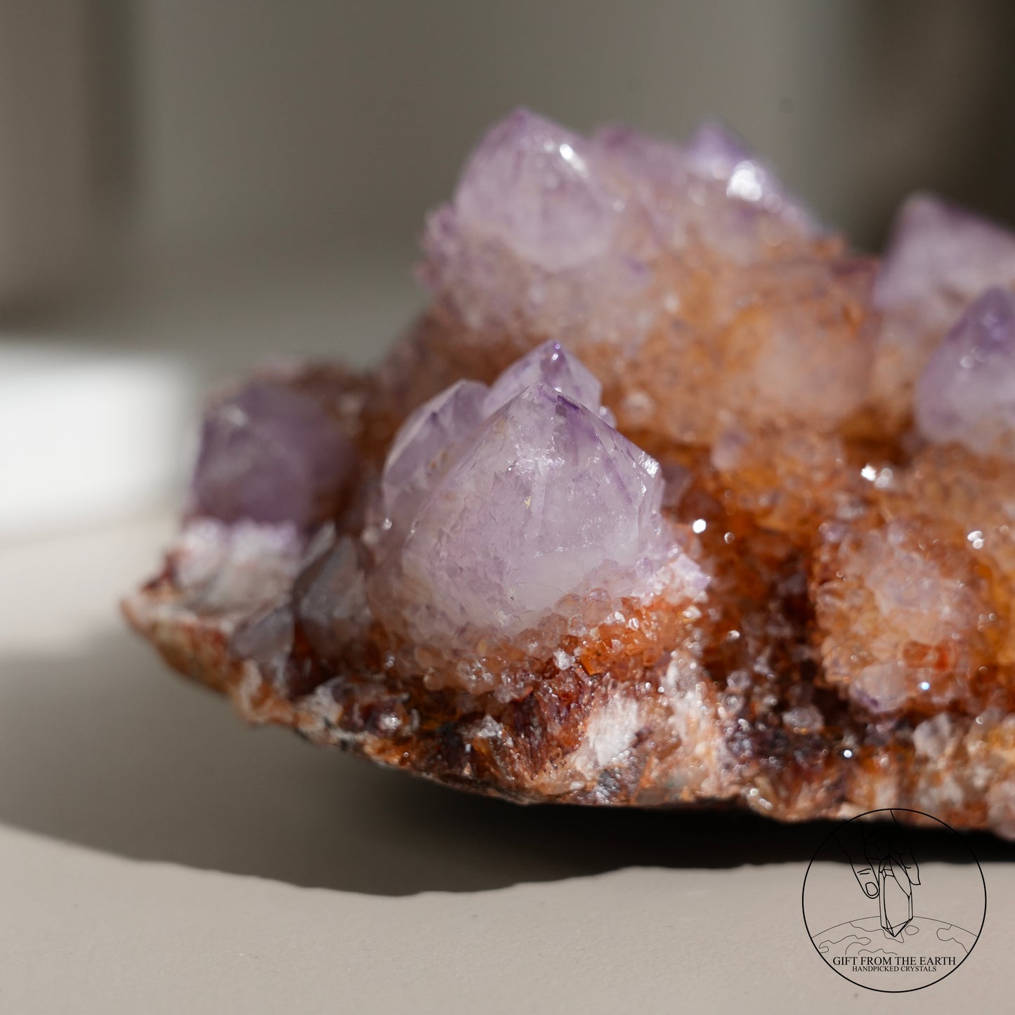 South African ametrine spirit quartz with hematite