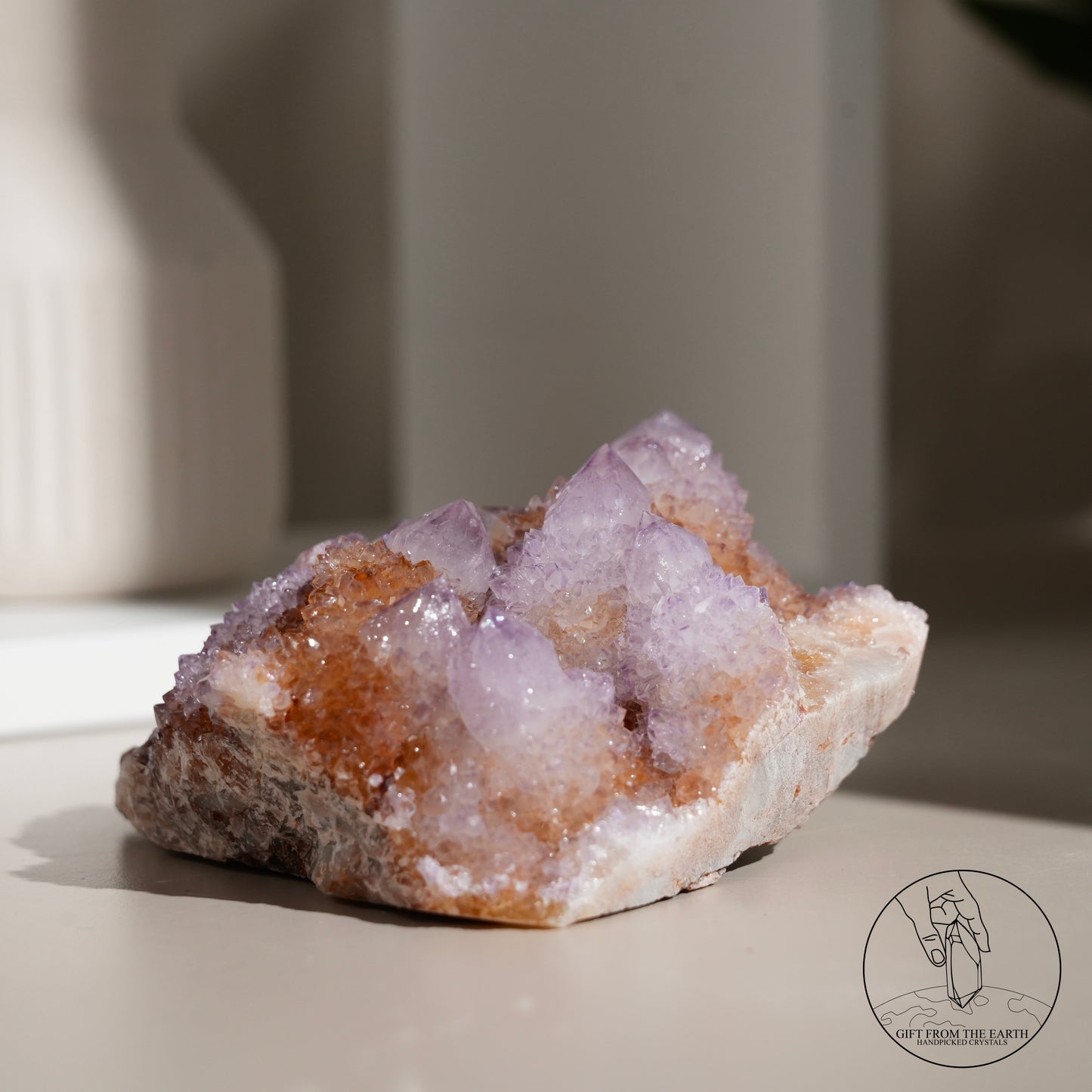 South African ametrine spirit quartz with hematite