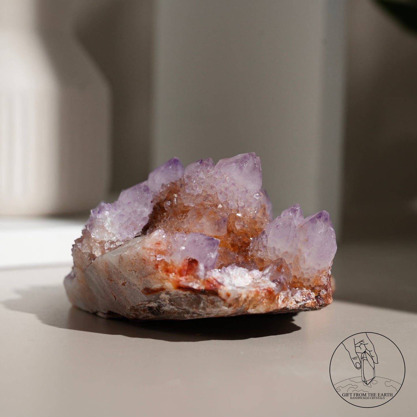 South African ametrine spirit quartz with hematite