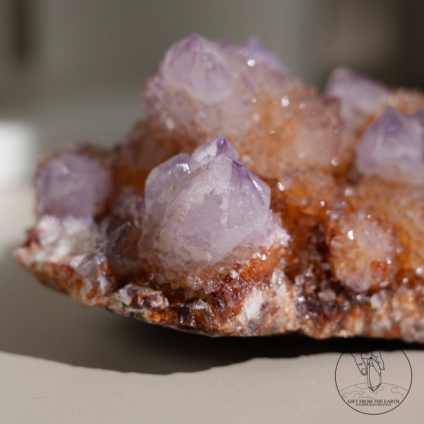 South African ametrine spirit quartz with hematite