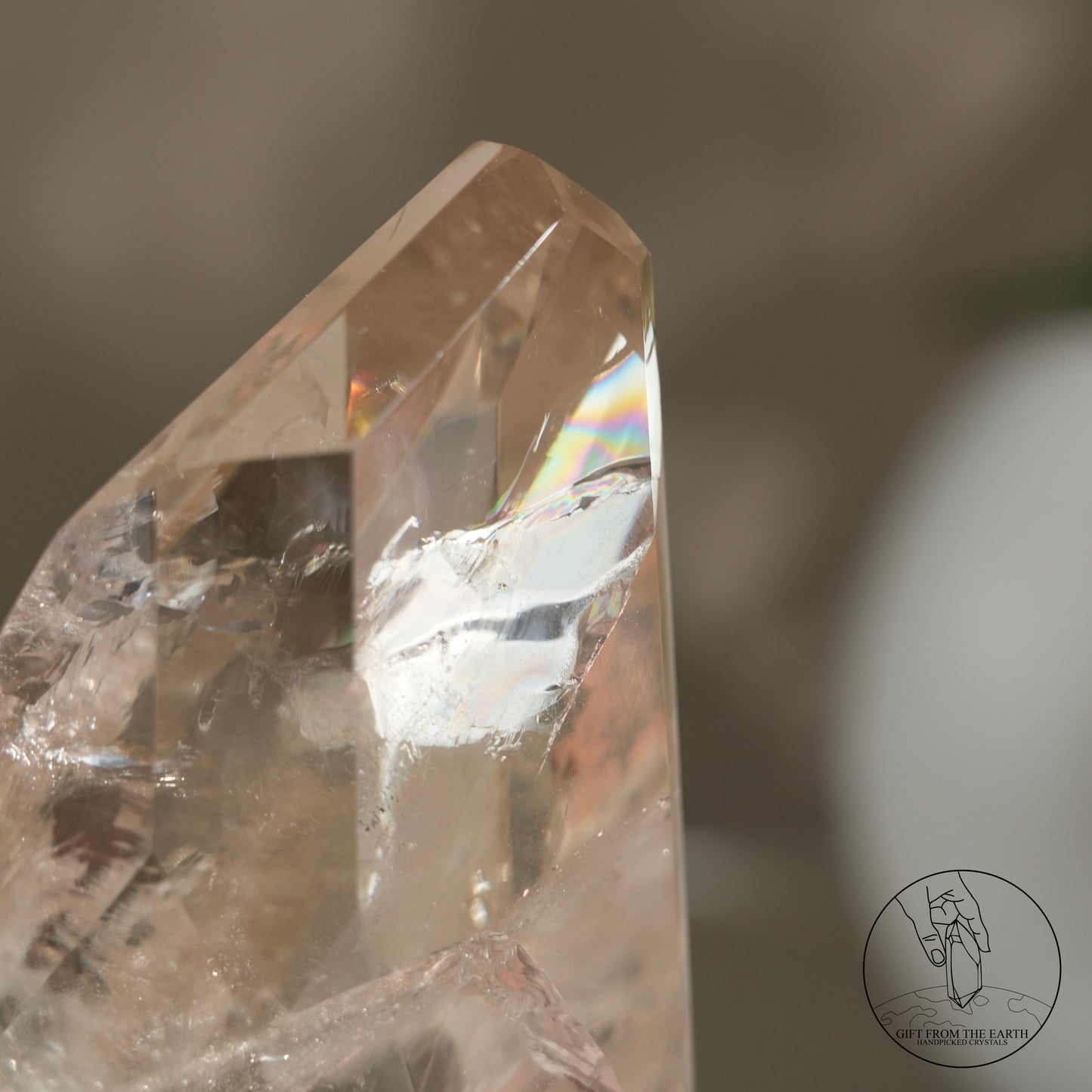 彩虹黃水晶隨形