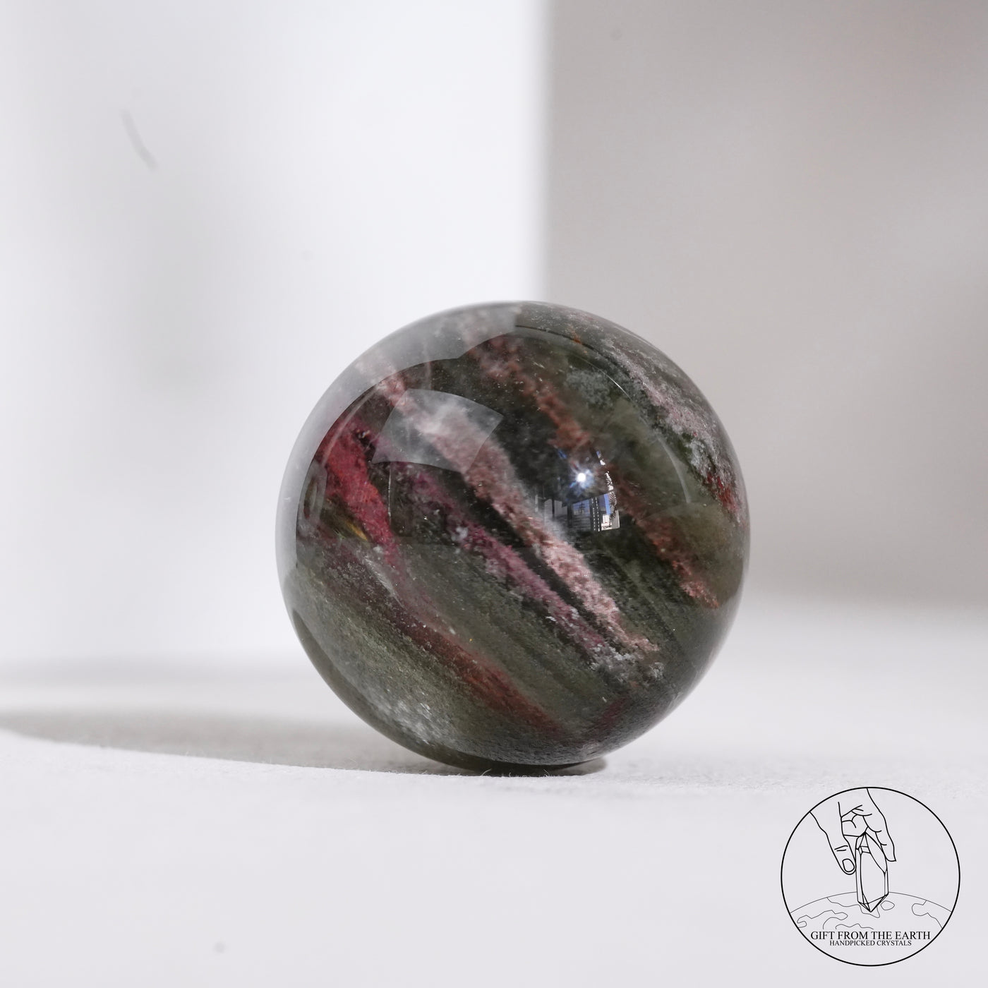 粉綠紅千層幽靈水晶球
