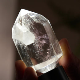 雙尖紅針晶中晶白水晶
