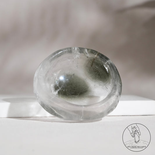 綠幽靈白水晶碗